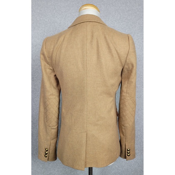 Banana Republic Womens Hacking Jacket Brown Tweed Blazer Sz 4 - Picture 4 of 15